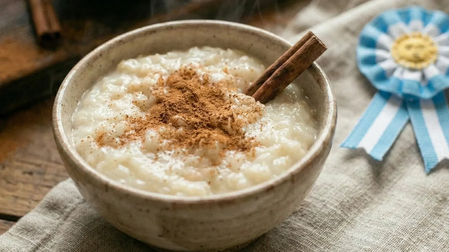 sweet food with rice, milk and sinamon