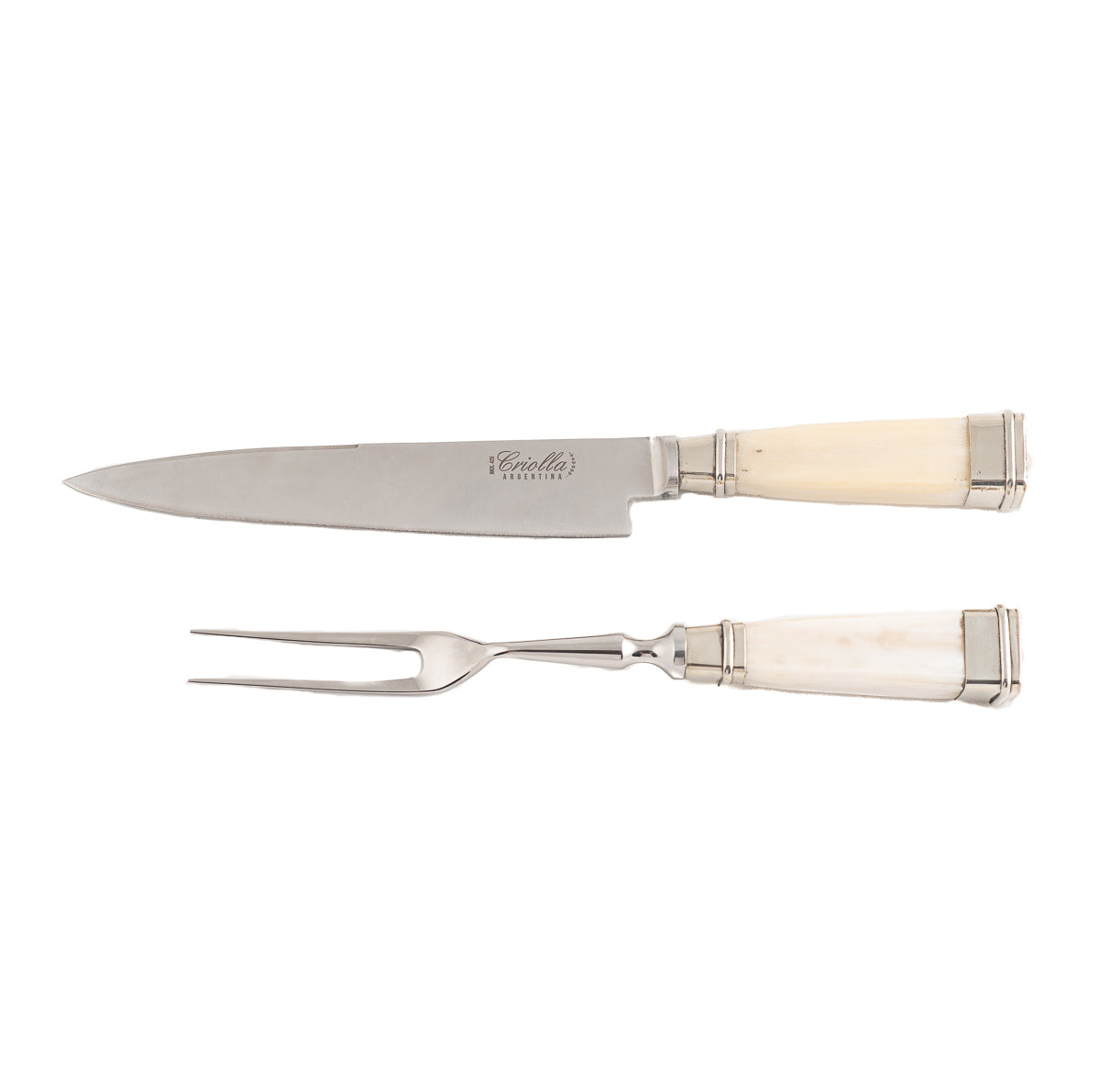 White Angus Carving set