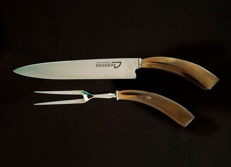 COW ANTLER CARVING SET