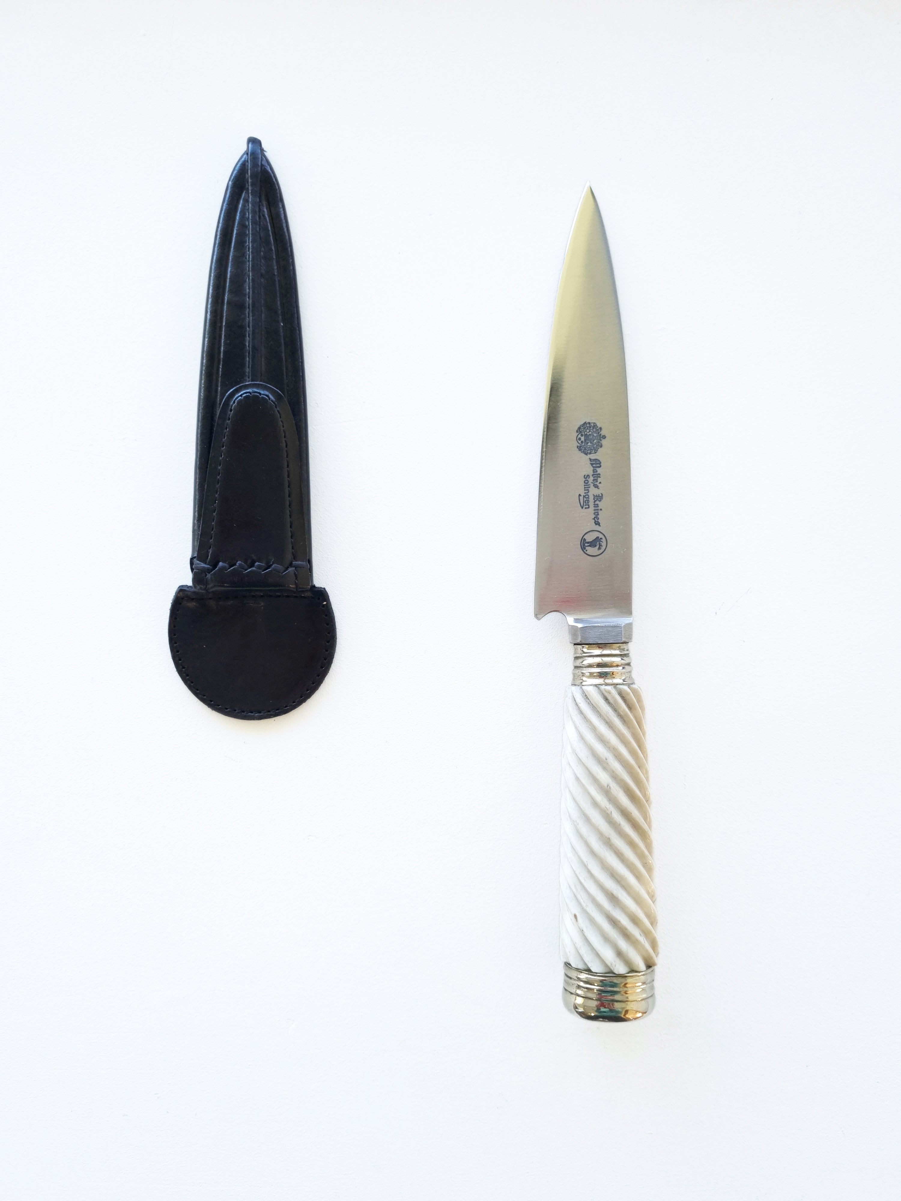 Axis Deer Handle with Silver Finish Knife