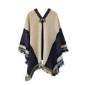Poncho de lana argentina Choya tejido a mano