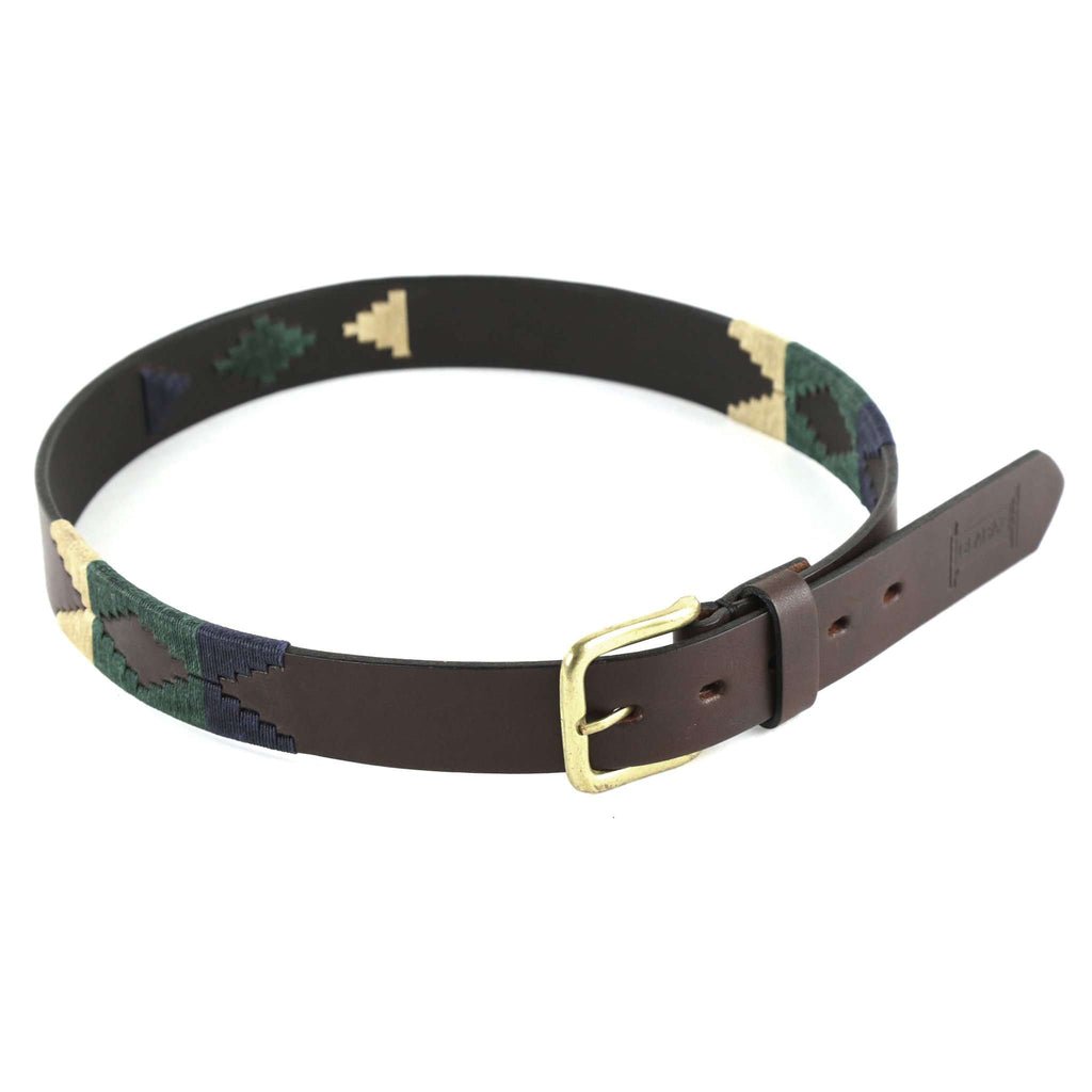 Handmade Argentine leather belt stitched with waxed threads